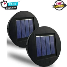 2 Pack Solar Light Replacement Top 3.15in Waterproof LED Lantern for Garden Use
