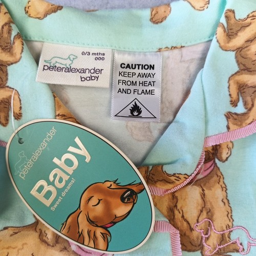 Peter Alexander Baby Girl Pyjama Set Size 000 Cavoodle Print Top & Bloomers NWT - Picture 6 of 14