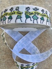 it's girl scout cookie time 7/8" grosgrain ribbon the listing is for 18 yards
