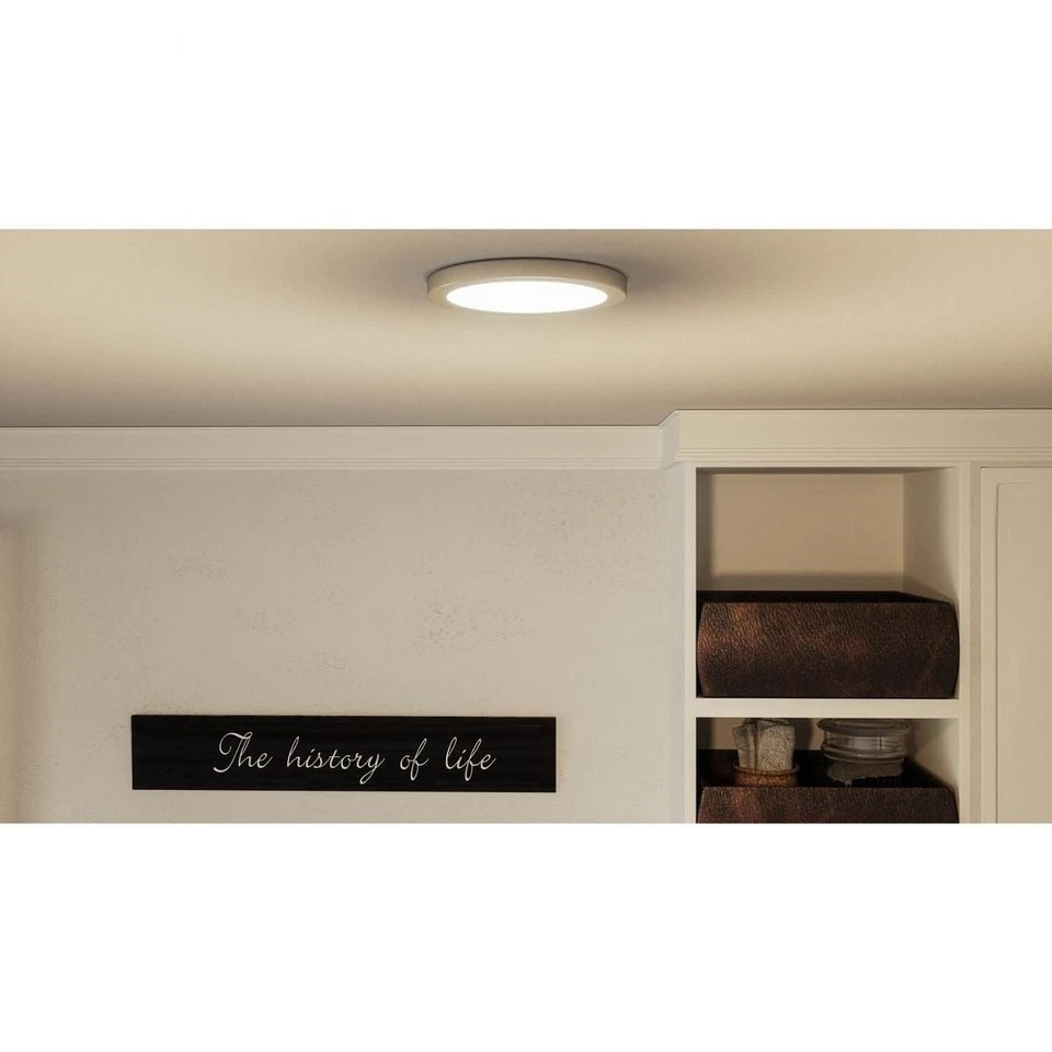 Outskirts - 12W LED Flush Mount-1 Inch Tall and 7.5 Inch Wide-Brushed Nickel - Image 2 of 4