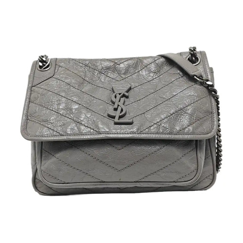 Yves Saint Laurent NIKI Crossbody bags Leather Grey Free Shipping | Duties Paid