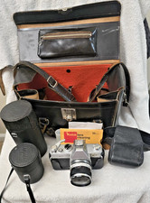 VINTAGE MAMIYA SEKOR 500TL W/SUNPAK 50MM LENS- CAMERA, LENS, ACCESSORIES, CASE