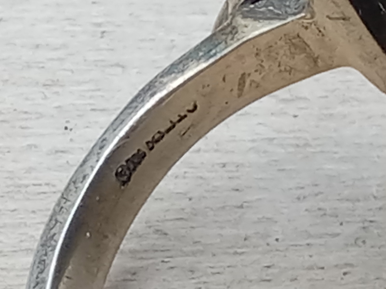 Big Sterling Silver Statement Ring Oval Carved Bl… - image 9