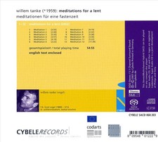 WILLEM TANKE WILLEM TANKE: MEDITATIONS FOR A LENT NEW SUPER AUDIO HYBRID CD