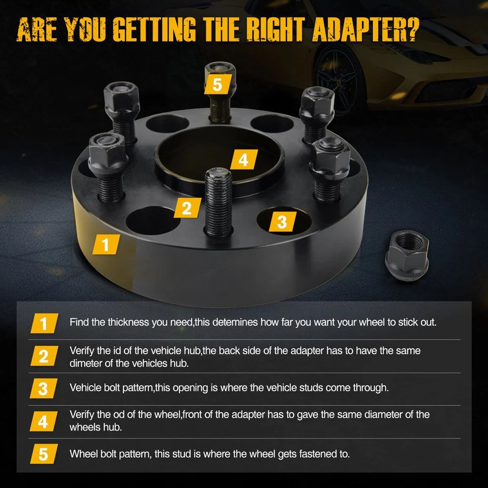 Juego de 4 espaciadores de rueda ATV de 1" 4x156 mm 131 mm 3/8"-12 para Yamaha YFZ450 2004-2008 Foto 3 de 4