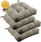Indoor Chair Cushions for Dining Chairs Tufted Overstuffed Textured Memory Foam