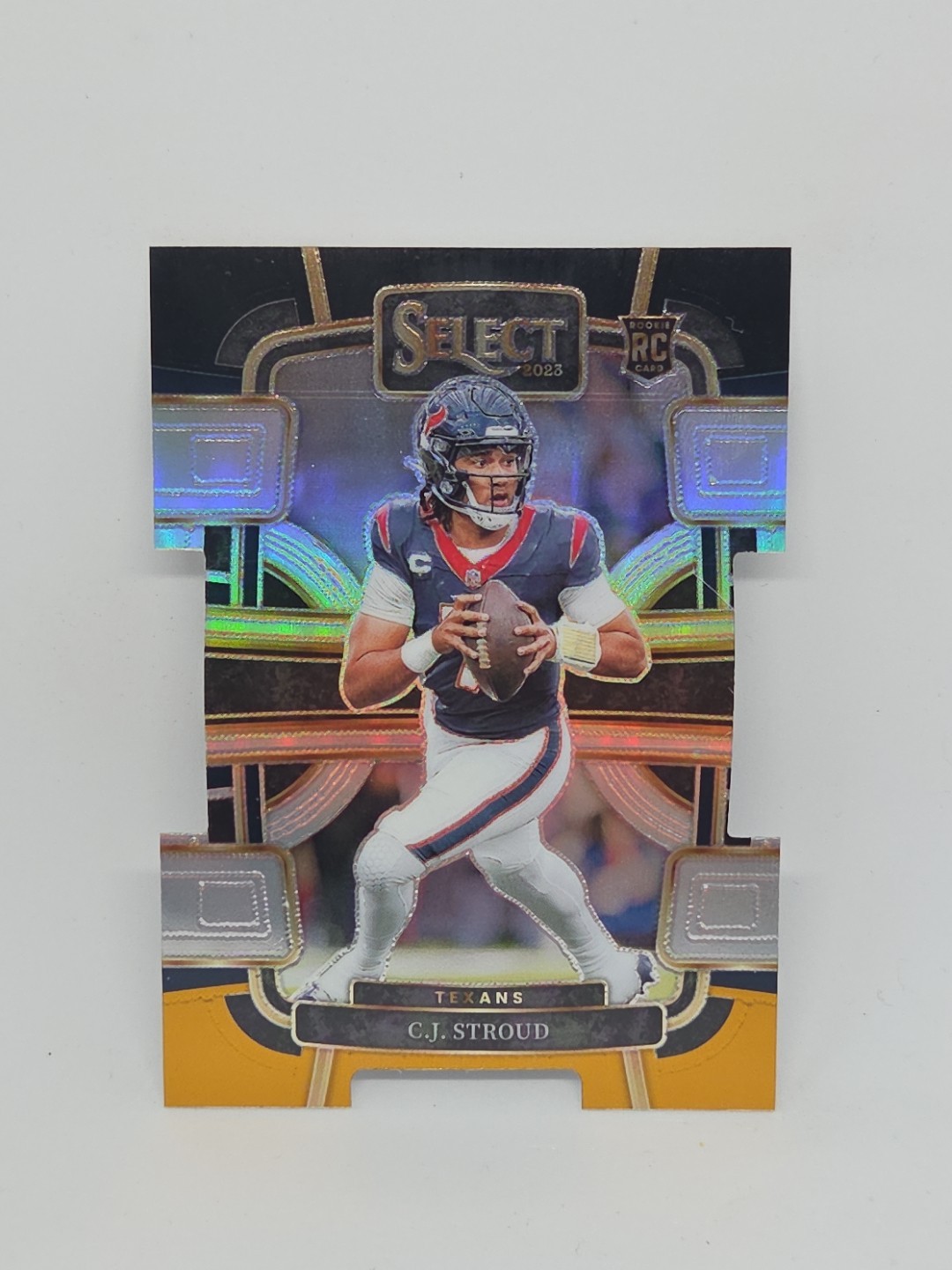 2023 Panini Select - Concourse C.J. Stroud #41 Black & Gold Prizm Die-Cut (RC)