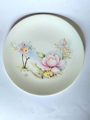 Staffordshire Teller rosa Blumenmuster 22 cm in sehr gutem Zustand