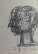 ROBERT CALIX (1919-2008) ORIGINAL WORK CUBIST PORTRAIT SIGNED (20)