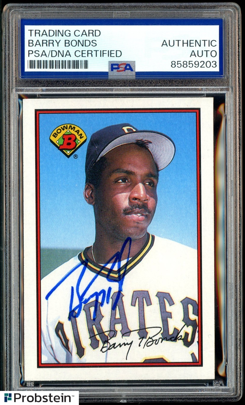 Barry Bonds Pirates Signed 1989 Bowman #426 PSA/DNA AUTO view 1