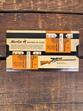 Vintage Marlin Sighting-in Guide Slide Chart Card 336 39a 1894 1895 Original Vintage Marlin Sighting-in Guide Slide Chart Card 336 39a 1894 1895 Original