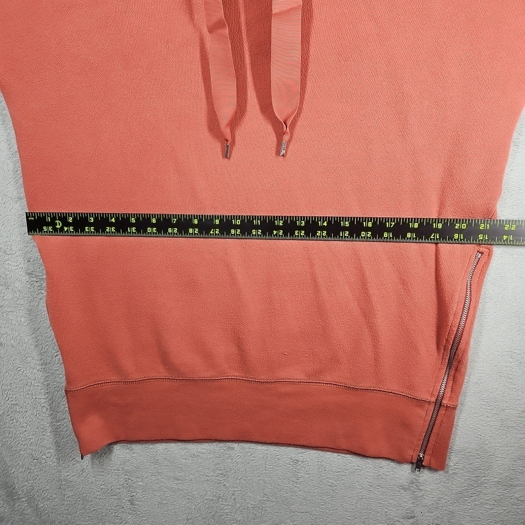 Aerie Salmon Oversized Split Zip Hem Ribbon Drawstring Hoodie