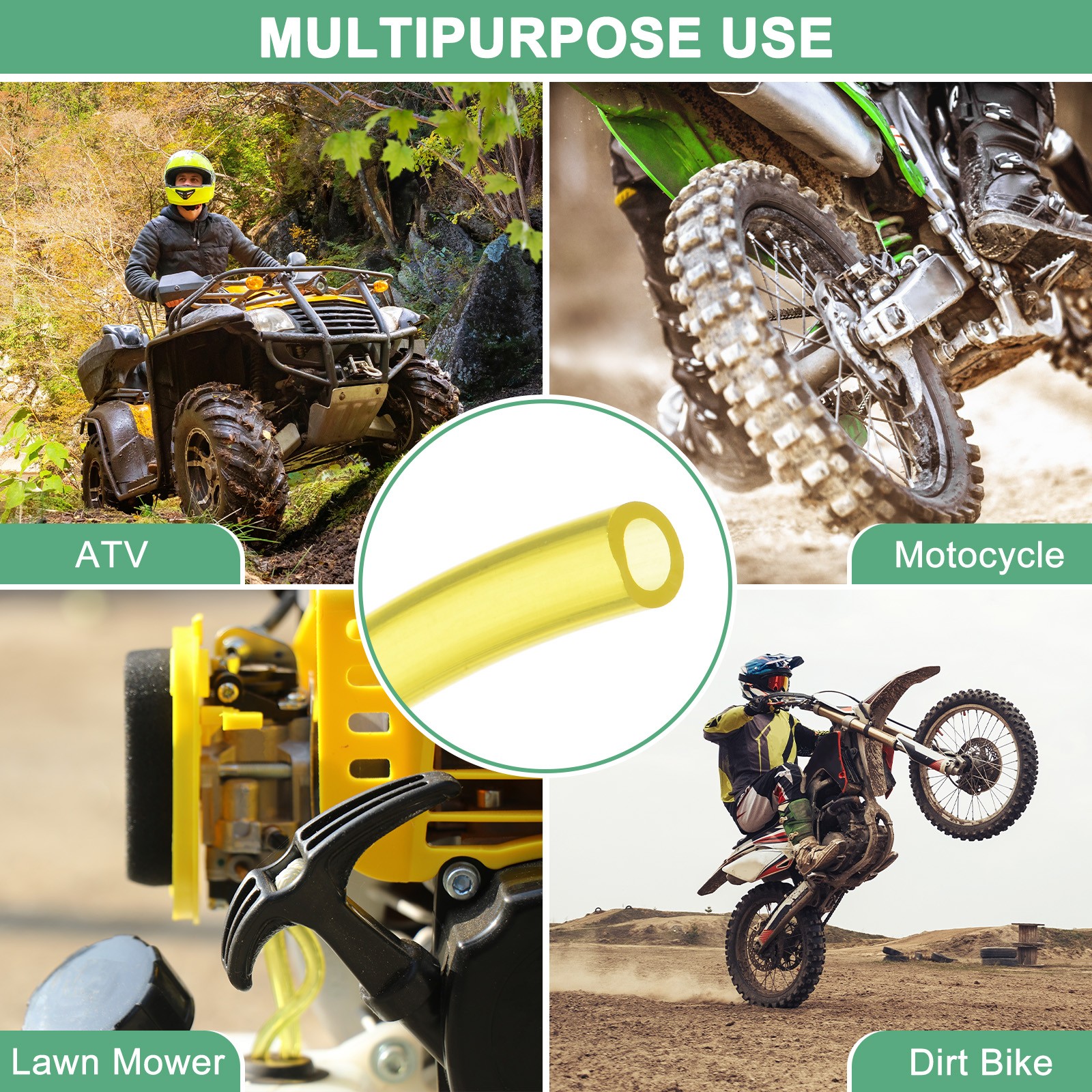 Tubing Carburetor Fuel Vent Line 4mmx6mmx4m Polyurethane Gas Oil Tube Yellow