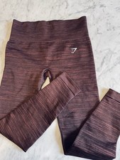 Gymshark Women s M Adapt Marl Seamless Leggings Cherry Brown New
