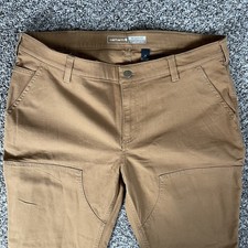 Carhartt Womens 14 Rugged Flex Relaxed Fit Twill Double Knee Pants BN5999-W