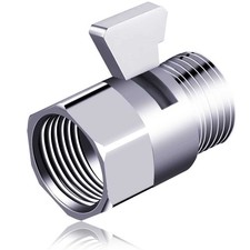 Shower Shut Off Valve G1/2" Brass Head Flow Control with Silver