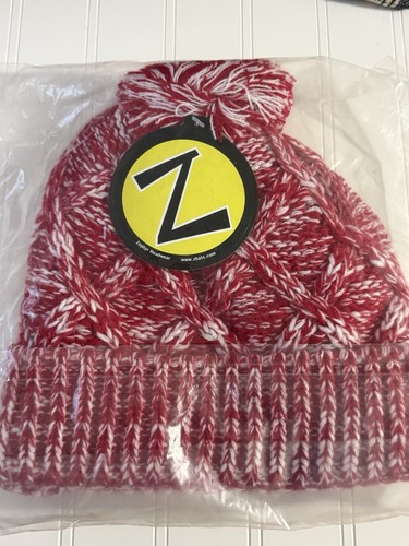 Nebraska Cornhuskers Beanie Knit Winter Hat Pom Heather Lattice Zephyr NWT - Picture 4 of 4