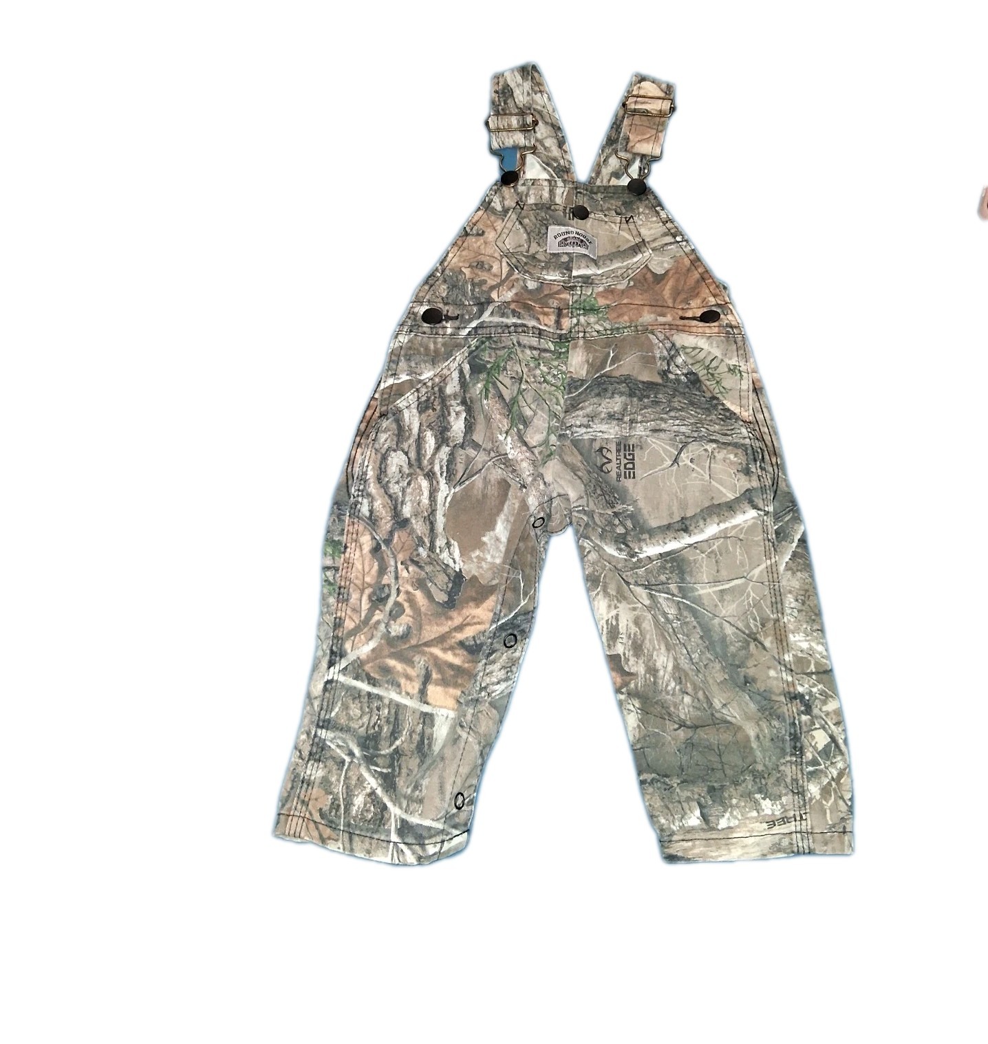 Round House Bib Overalls Infants Sz 18 Months Camo Hunting Real Tree Snap Legs