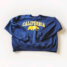 Gildan California Golden Bears Sweatshirt Mens Large Navy Blue UC Berkeley Cal