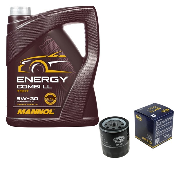 SCT Inspektionspaket 5L Mannol Energy 5W-30 FüR VW Polo 1.4 TDI Skoda Fabia III-image