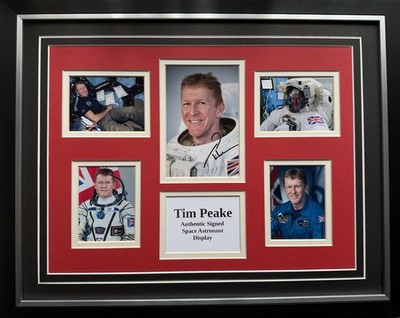 Astronaut Tim Peake Space Signed Framed 16X12 Double Mounted Display