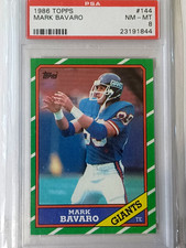 1986 Topps #144 MARK BAVARO RC  PSA 8 NM-MT