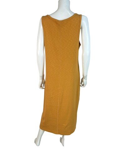 Universal Threads Womens Dress Tank Maxi Ribbed Knit Snaps Mustard Size XL NWT - Picture 2 of 11