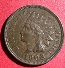1902 US Indian Head Cent! XF! SHARP! Old US Coin!