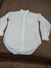 BROOKS BROTHERS Men's DRESS Shirt 16-4 white pocket long sleeve EUC