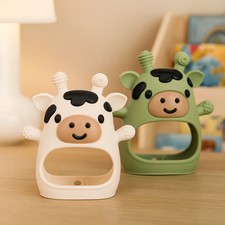 Baby Teething Mitten 2-Pack - Food Grade Silicone Teether for 0-12 Months