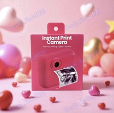 Best Kids Gift Cute Instant Print Camera - Pink /Magenta Takes Photos and Videos