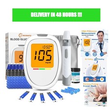 Blood Glucose Monitoring Kit 50 Test Strips 50 Lancets No Coding