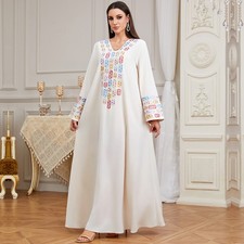 Ethnic Abaya Women Muslim Sequin Embroidery Kaftan Long Robes Turkey Maxi Dress