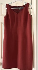 Ann Taylor Sleeveless Dress in Wine Color Size 12