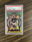 2024 Panini Select Caleb Williams Rookie #25 Green & Yellow Shock Prizm PSA 10