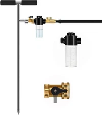 Tree Watering Spike, Caulimo Deep Root Tool for Trees Silver White 