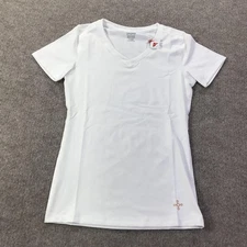 Tommie Copper Shirt Womens Medium White V Neck Copper Zinc Infused LYCRA New