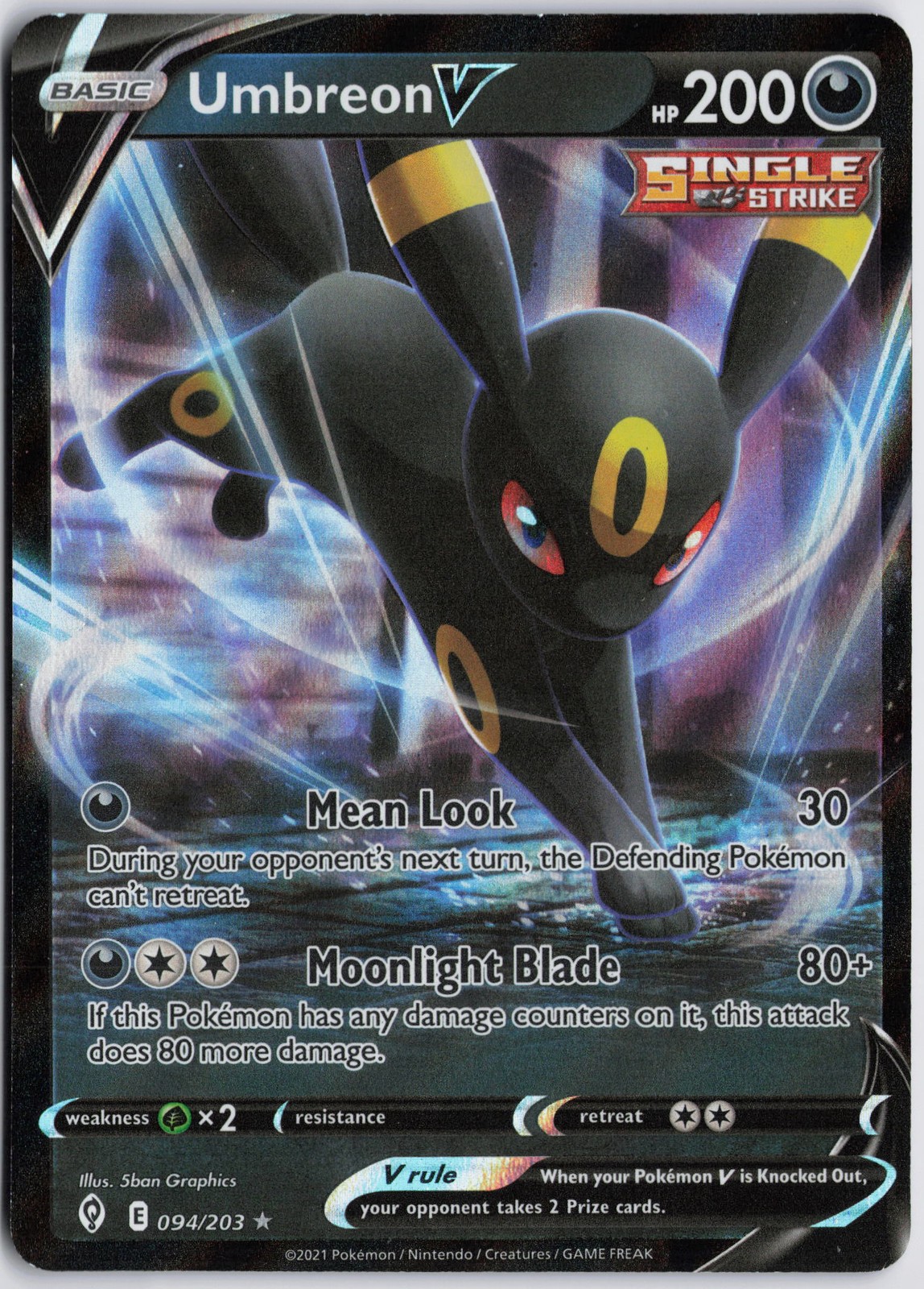 Umbreon V Ultra Rare SWSH07: Evolving Skies 094/203 NM