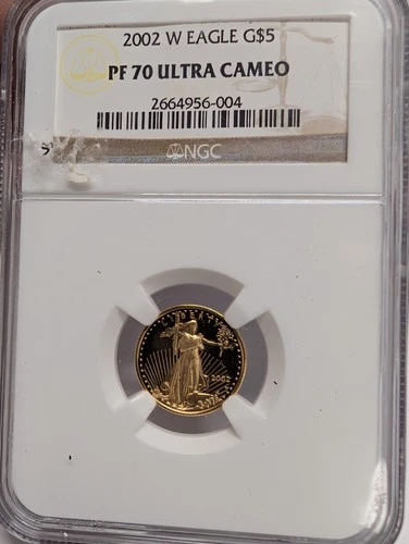 2002-W West Point American Gold Eagle Proof 1/10 Ozt PR70DCAM NGC