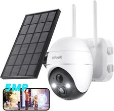 ieGeek 5MP Outdoor 360° Wireless Solar Security Camera Home WiFi Battery CCTV