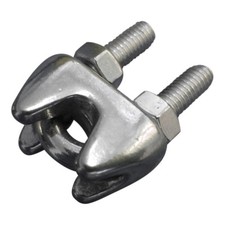 Wire Cable Clip / Cable Clamp Stainless Steel A4 Marine-Grade (316): Freepost