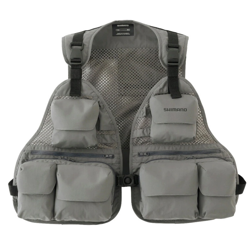 Shimano] Fishing Vest Stream Mesh Vest VE-066V Gray, Beige, Olive