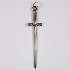 Masonic Collar Jewel Tiler Sword Tyler Silver...