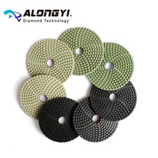 4"7pcs 100mm Black Granite Quartz Artificial Stone Sanding Disc Wet Spiral Turbo