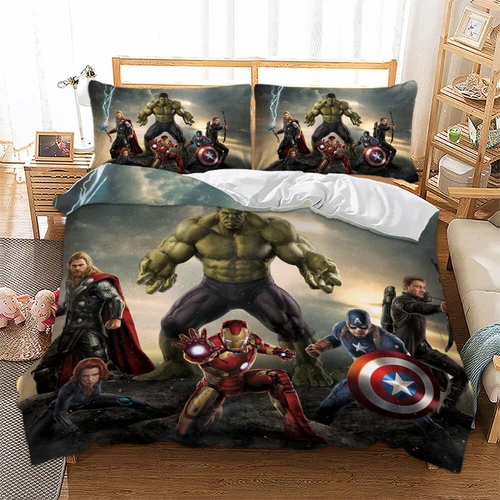 The Avengers Duvet Quilt Cover Set Bedding Set Single Double King Pillow Cases - Picture 3 of 10