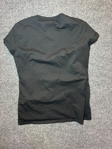 Lacoste Women’s Black V-Neck Cotton T-Shirt US 12 (EU 44) Classic Crocodile Logo - Picture 3 of 3