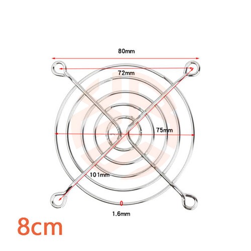 Fan Grills 40~120mm PC Case Cooling Fan Metal Finger Grill Guard Protection Net - Afbeelding 10 van 14