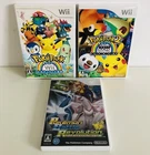 Nintendo Wii  Poke Park 1 & 2 Beyond the World Pokemon Pikachu's set of 3 Games