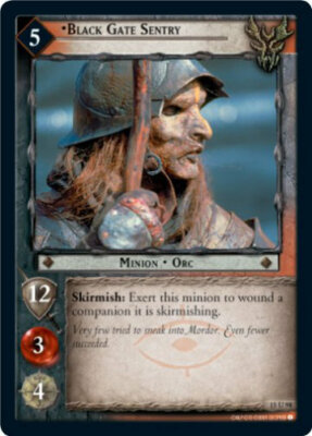 LOTR TCG HUNTERS BLACK GATE SENTRY 15U98 LP/NM  a Top Shelf Card