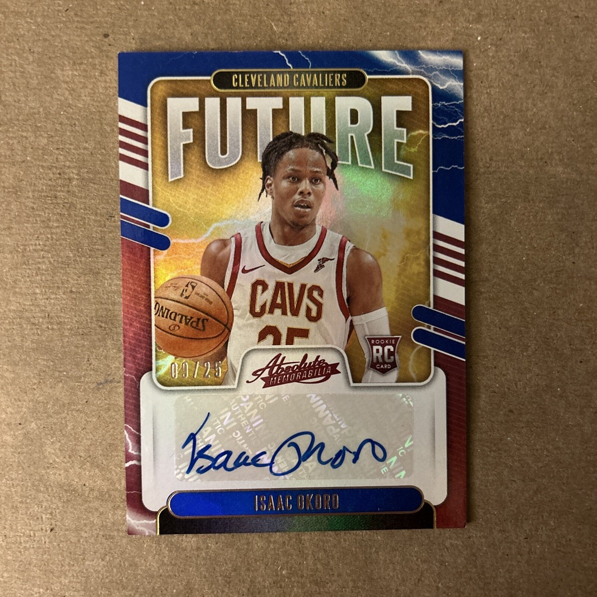 2020-21 Absolute Isaac Okoro Cavaliers Future Rookie Autograph
